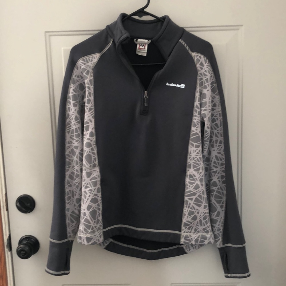 *3/$15* Avalanche Gray 1/4 zip Pullover L